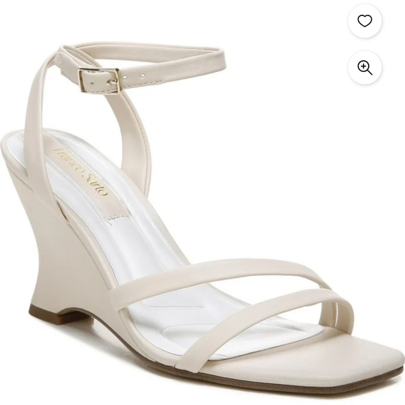 Franco Sarto Women's Franca Wedge Heels Nude Tan Size 10 Strappy Feminine Preppy - Picture 12 of 12